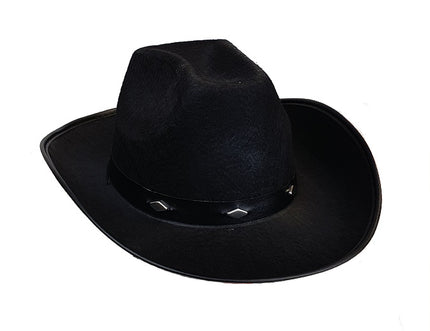 chapeau cowboy feutrine pour enfant noir