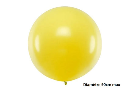 ballon rond géant jaune 35gr 90cm