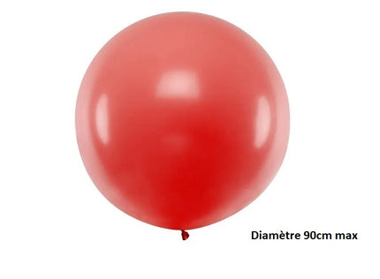 ballon rond géant rouge 35gr 90cm