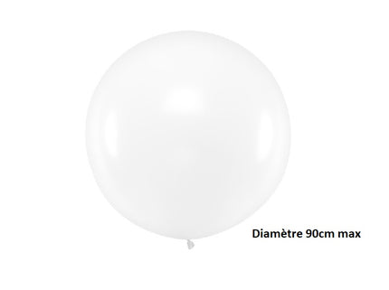 ballon rond géant transparent 35gr 90cm