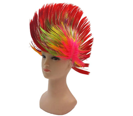 perruque iroquois punk multicolore