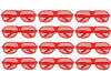 lot de 12 lunettes stores rouge
