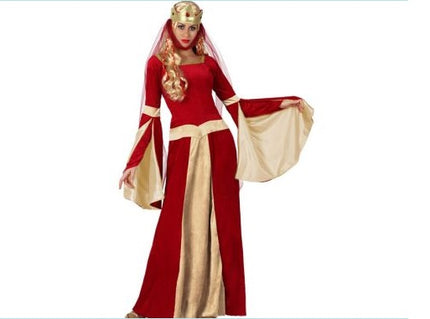 déguisement femme médiévale rouge taille xs/s