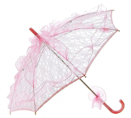 ombrelle dentelles rose 75cm