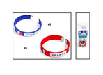 lot de 12 bracelets france mix 6.2cm