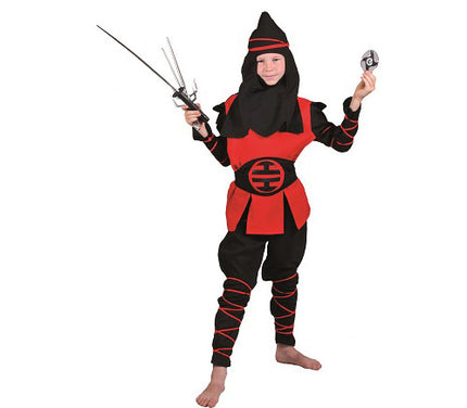 déguisement ninja rouge pour enfant taille 116cm