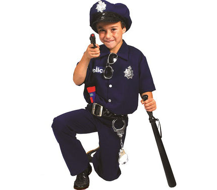 déguisement de policier bleu enfant taille 164cm