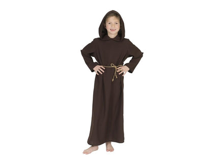 déguisement de moine religieux marron 2pcs enfant taille 140cm