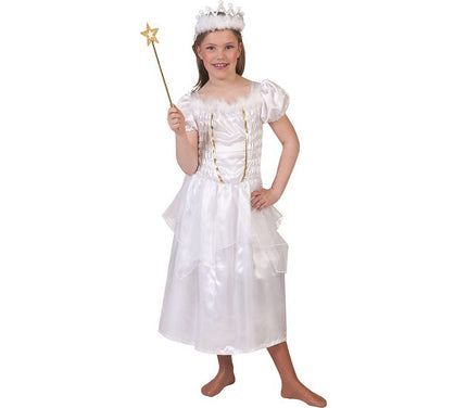 robe de princesse blanche avec étoiles fille taille 128cm