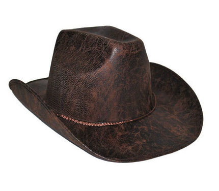 chapeau cowboy imitation cuir indiana jones