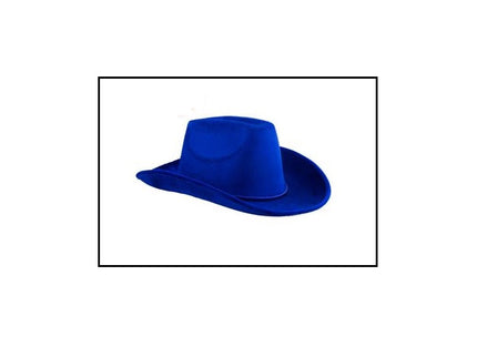 chapeau cowboy velours bleu adulte