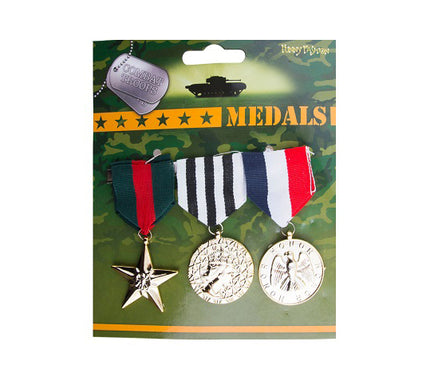 broche avec 3 médailles militaires 10x12cm