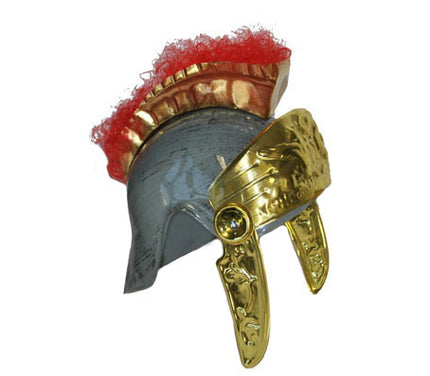 casque de romain en pvc avec faux plumeau