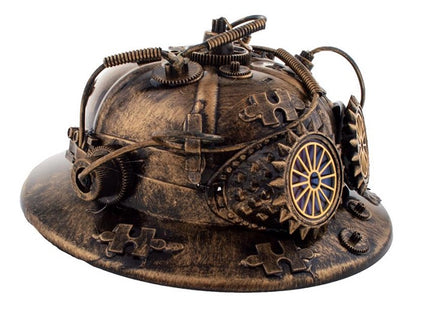 casque mineur steampunk bronze adulte