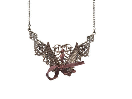 collier métal steampunk bronze avec motifs