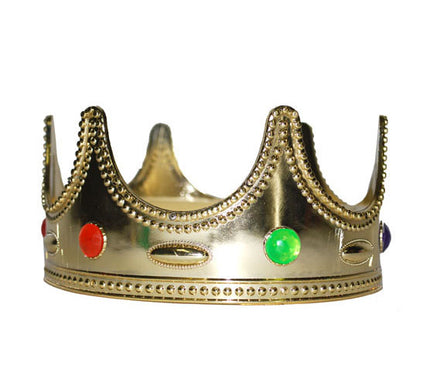 couronne de roi avec incrustations pierres or