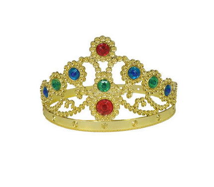 couronne de princesse avec pierres enfant or