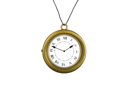 collier horloge steampunk or 20cm