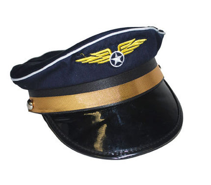 casquette pilote bleu marine