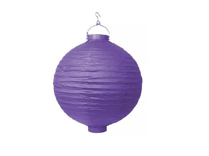 lampion lumineux led violet 20cm