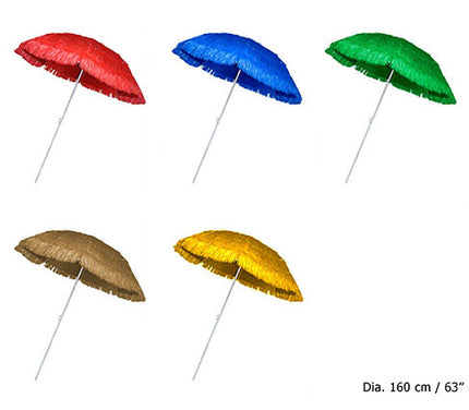 parasol hawai à franges vert 1.6m