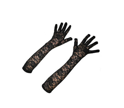 paire de gants en dentelles noir longs