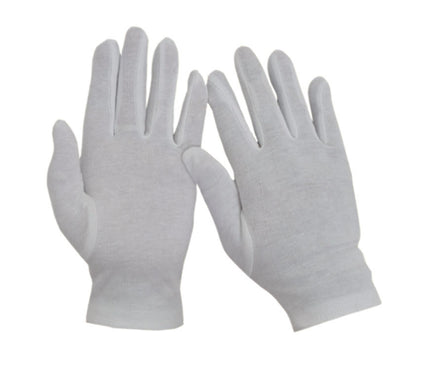 paire de gants blancs élastiques taille l