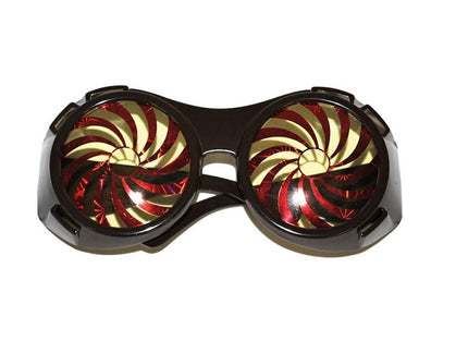 lunettes steampunk noir rouge adulte