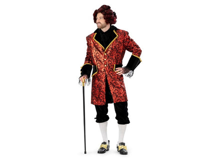 déguisement baroque burchard rouge 3pcs homme taille xl/xxl