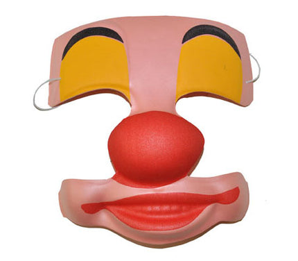 demi masque de clown en mousse eva