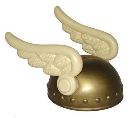 casque de gaulois avec 2 ailes doré adulte