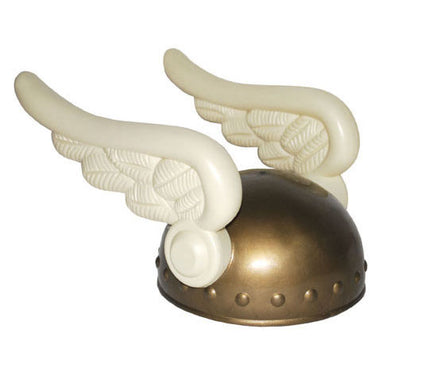 casque de gaulois doré avec 2 ailes pour enfant
