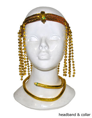 kit bandeau avec perles et collier serpent or