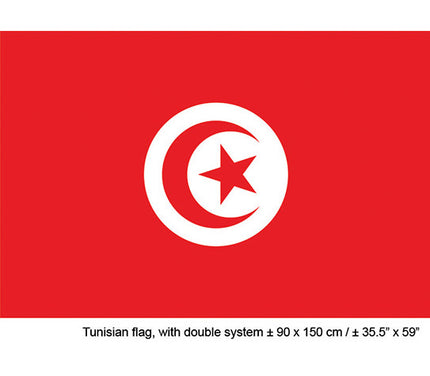 drapeau tunisie 90x150 cm