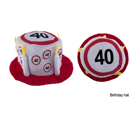 chapeau happy birthday en mousse limitation 40 ans