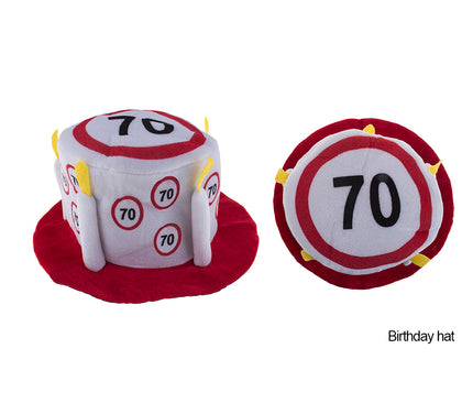 chapeau happy birthday en mousse limitation 70 ans