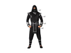 déguisement de ninja noir 4pcs homme taille xs/s