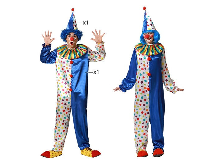 déguisement de clown 2pcs unisexe taille xl