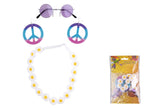 set accessoires hippie peace & love 4pcs