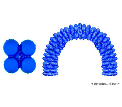 lot de 10 ballons bleu 43cm pour arche