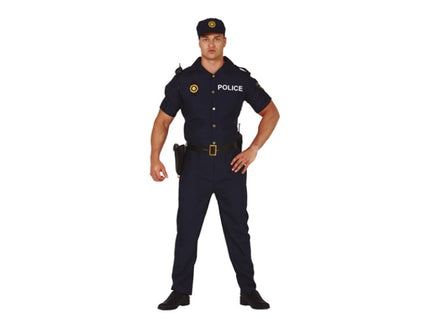 déguisement policier bleu 3pcs homme taille s/m