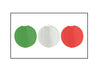 lot de 3 lampions nylon vert blanc rouge 30cm