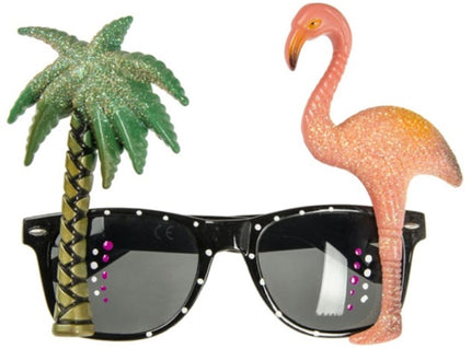 lunettes de soleil gag hawaà motifs palmier flamant adulte