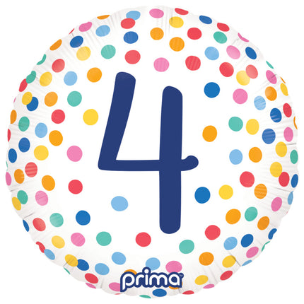 1 Ballon Aluminium Round Happy Birthday Colorful Confetti 4 18