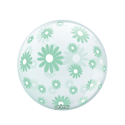 1 Ballon Sphere™ Mint Green Daisies 20