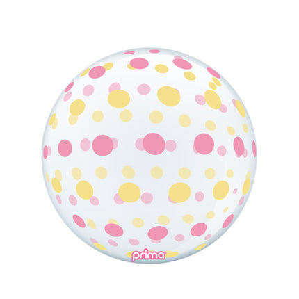 1 Ballon Sphere™ Pink Gold Dots 20