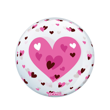 1 Ballon Sphere™ Pink Hearts 20