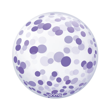 1 Ballon Sphere™ Purple Confetti 20