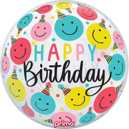 1 Ballon Sphere™ Happy Birthday Smiley Party Hats 20