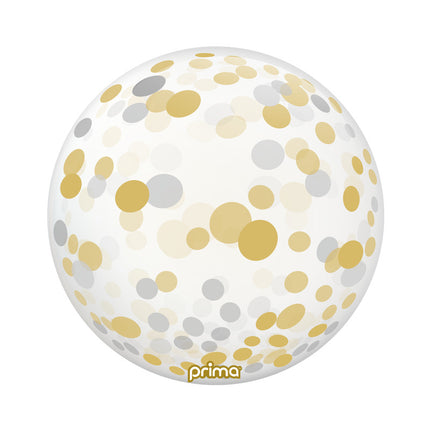 1 Ballon Sphere™ Silver Gold Confetii 20